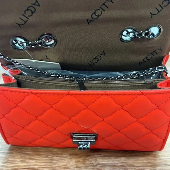 RED MINICROSSBODY BAG FAUX LEATHER - Picture 5 of 10